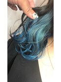ブルー系インナーカラー