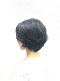 ゆるふわ/無造作パーマ/小顔/ショートボブ/30代40代/グラボブ