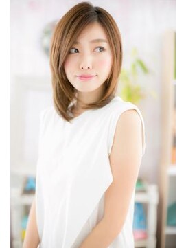 ヘアアンドビューティー ミック(Hair & Beauty miq) イヤリングカラーで魅せる★ツヤ髪透明感ロブヘアc1