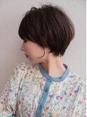 大人可愛い丸みショート20代30代40代ショートボブひし形ショート