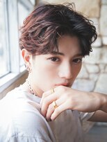 カライング(ing)&nbsp;スーツ短髪ツーブロック束感モテる黒髪シークレットパーマ流行