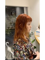 シアン 矢場町店(CYAN.)&nbsp;ブリーチパーマ×アプリコットオレンジ