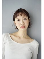 ヘアアンドライフシー(HAIR&LIFE C) ショートバングと後れ毛のショートヘア