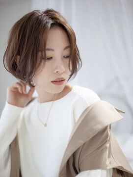 アッシュ 大泉学園店(Ash) 20代30代40代『大人可愛いセンターパートボブ』Ash大泉学園店