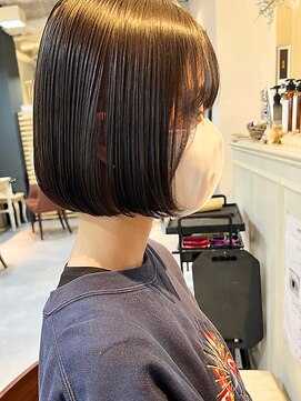 ジアン バイ ミルボン 西宮ガーデンズプラス(GIEN by milbon) 艶やか丸みボブ×韓国風暗髪