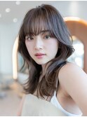 くびれレイヤーシースルーバング似合わせカットイメチェン小顔