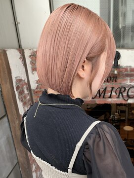 ヘアサロン ミロ(Hair Salon MIRO) ピンクベージュ×ミニボブ
