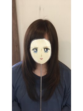 ラズープリット スーパーロングの顔まわりレイヤー