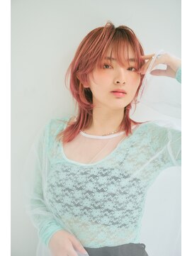 フルールバイリトル 新宿(FLEUR by little) コーラルピンク×ウルフレイヤー