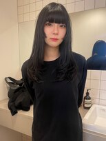 美髪ブラックカラー × 姫レイヤーカット