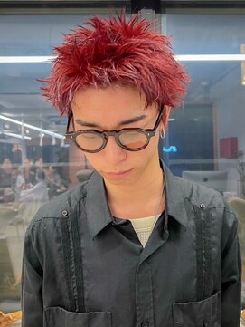 ナル(nalu.) メンズブリーチ/レッドカラー/バーガンディー/二子玉川美容室