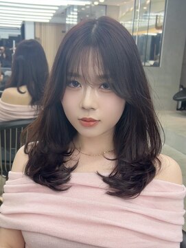 ロンドシエル 横浜(Lond ciel) 髪質改善レイヤーカット顔周り前髪韓国ミディアムロング/池袋