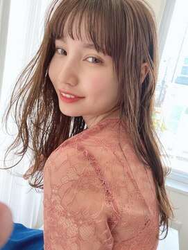 リコ 池袋東口店(Liko) ブラウンベージュ 顔周りレイヤー 前髪カット レイヤーカット