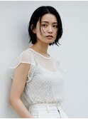 黒髪ストレート艶ボブ／岡山イオン５分