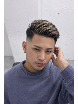 メンズ ラピス(Men's Lapis) 渋谷 メンズ フェード×ホワイトメッシュ