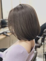 ファム 札幌大通(fam)&nbsp;春カラー◎白髪染めアッシュグレー落ち着いた大人ボブ40代