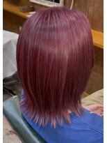 ヘアーサロン アトリエ(Hair salon ATORIE)&nbsp;ミディアムボブブリーチカラーボルドーピンク