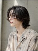 メンズパーマ センターパート メンズヘア銀座 メンズロング