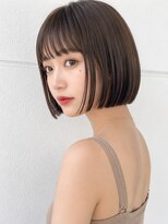 フォト 新宿三丁目(foto) 地毛風縮毛矯正韓国風顔まわりレイヤー小顔ボブ切りっぱなしボブ