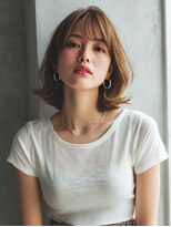 ロッソ 大橋店(Rosso) ブラウンの軽やか外ハネボブ【大橋】