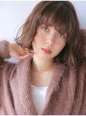暗髪フレンチボブ◎アンニュイ×無造作カーリーヘア