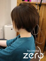 ヘアメイクゼロ 坂戸駅前店(hairmake zero) オージュア　すっきりショート　ダークアッシュ