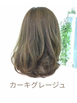 ファイブボックスヘアー 広島(five vox hair) カーキグレージュ