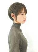 『rue京都』大人可愛い黒髪暗髪小顔丸みショート