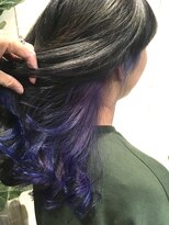 ロッコ 深谷店(ROCCO) #インナーカラー#カラーバター#パープル#ブルー