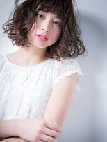 カバーヘア ブリス 戸田公園西口店(COVER HAIR bliss) 無造作カールアシンメトリー小顔ボブw戸田公園20代30代40代