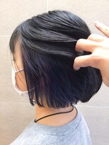 ボネッカ 鶴見(BONECCA)&nbsp;バイオレット×グレーインナーカラー 石黒聡子