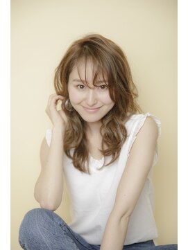 ルルディ バイ アフロディーテ銀座(luludi by APHRODITE) アンブレラカラー/こなれミディ/ウェーブパーマ/前髪/銀座