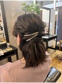 ハーフアップ