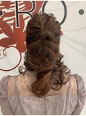 ふわふわお呼ばれハーフアップヘア