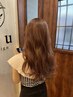 ブリーチなしダブルカラー＋カット＋モテ艶トリートメント＋マイクロバブル