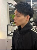 ニュアンスパーマスペインカール　グレーアッシュ　アップバング