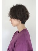 ハンサムショート センターパート オリーブベージュ