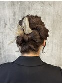 リボンヘアアレンジ