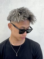 ルースト 西院店(ROOST)&nbsp;ツイストパーマ/ホワイトメッシュ/フェードジェット