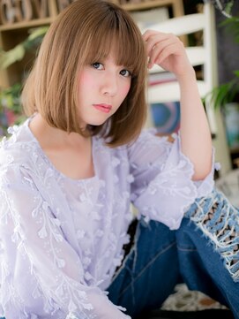 カバーヘアアンドスパ ブリス 浦和(COVER HAIR&SPA bliss) 小顔前下がりハイトーンカラー大人ボブh4浦和10代20代30代