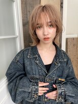 ホネン(honen)&nbsp;薬院【honen】ハイトーンベージュ×ウルフレイヤーカット