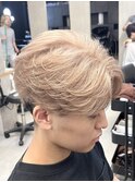 ミルクティーベージュ/ミルクティーグレージュ/フェザーショート