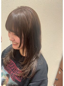 レイヤー×ショコラブラウン20代30代大人可愛いセミロング