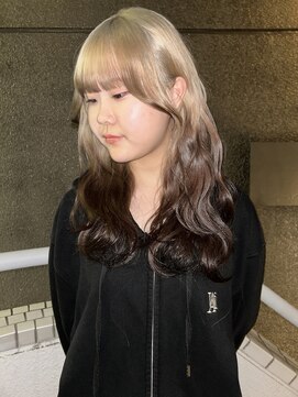 イエナ 渋谷(IENA) シャンパンベージュアンブレラカラー大人ガーリーブリーチ