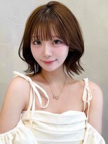 アグノス 青山(Agnos)&nbsp;大人ガーリーワンカール愛され斜めバングくびれヘアセミディ