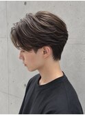 襟足すっきりツーブロ黒髪毛流れセンターパート