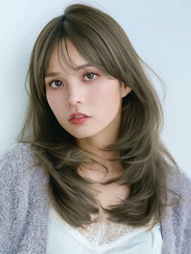 アグ ヘアー グレン 宇都宮店(Agu hair glen) 《Agu hair》韓国風レイヤー×セミ×オリーブグレージュ