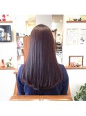 バイオレットブラウン質感ヘア