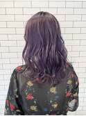 【パープルカラー】原宿系波ウェーブ