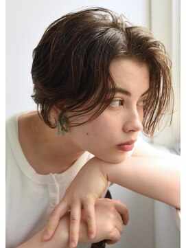 ユノ(juno) 【juno】無造作くせ毛風パーマ☆前下がりショート